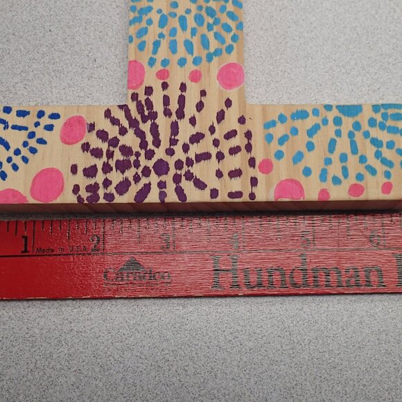 Letter T Wood Wall Hanging - Picture 4 of 4